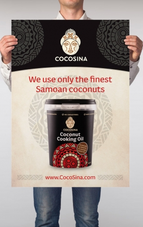 CocoSina coconut cooking oil poster