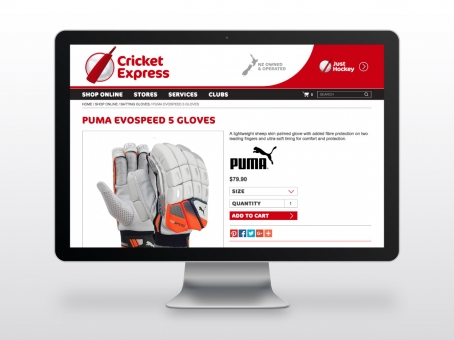 Cricket Express ecommerce website